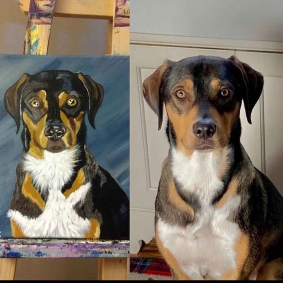 Pet Portraits! One of a kind Acrylic Painting of your pet! Great Gift Idea! - Picture 1 of 13